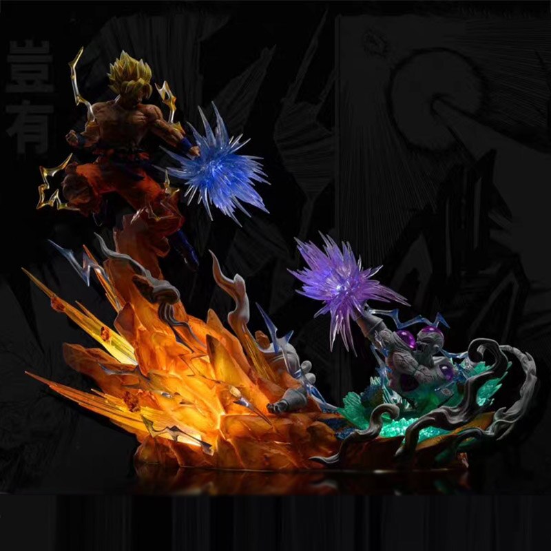 Sky Frieza Vs Goku Kamehameha Statue PVC
