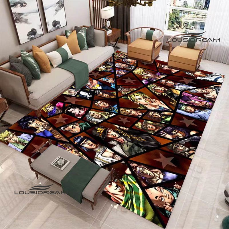 JoJo's Bizarre Adventure printed carpet Yoga mat Non -slip carpet anime rug kitchen mat cute rug Outdoor carpet birthday gift