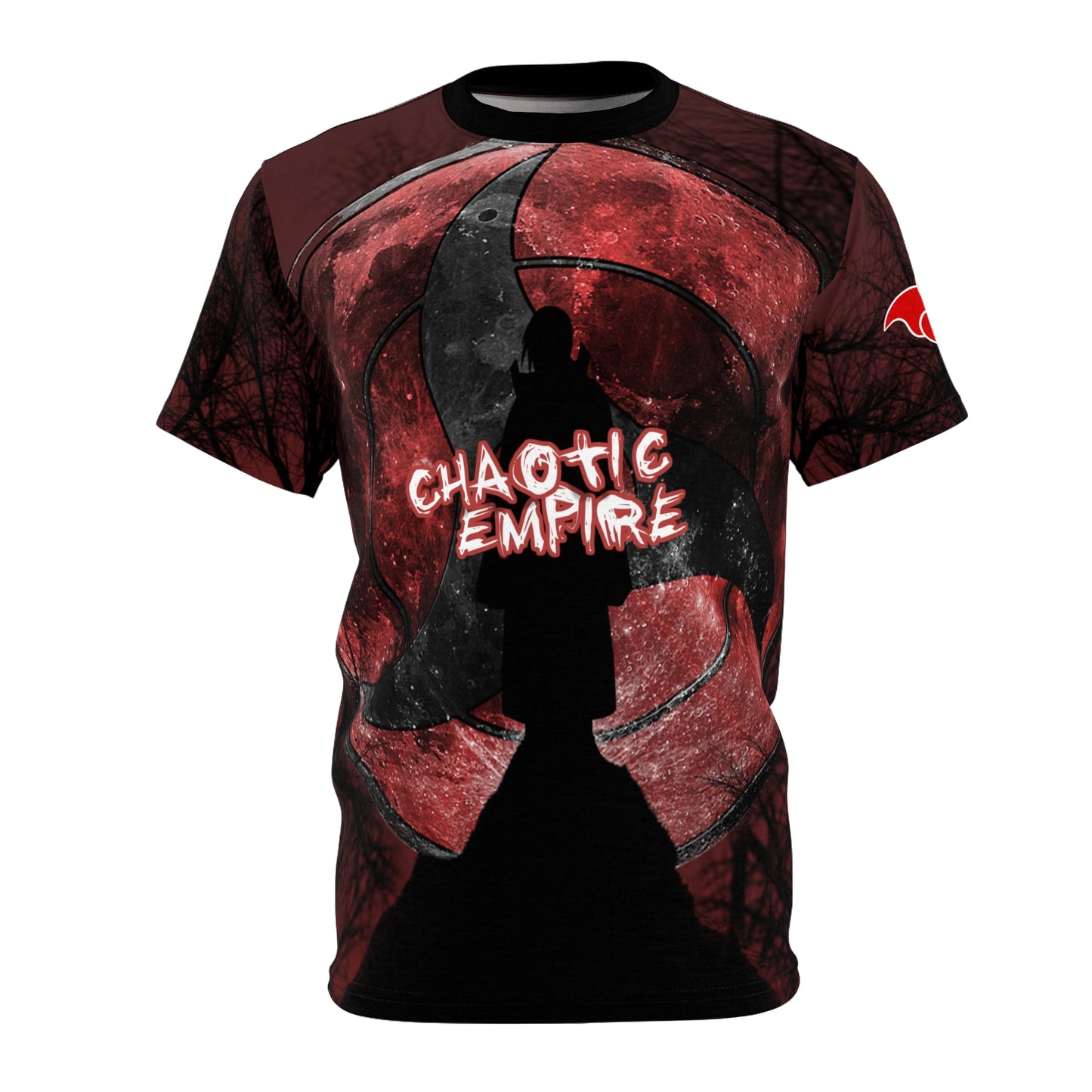 Naruto: Itachi Uchiha Chaotic Empire Unisex Cut & Sew Tee (AOP)