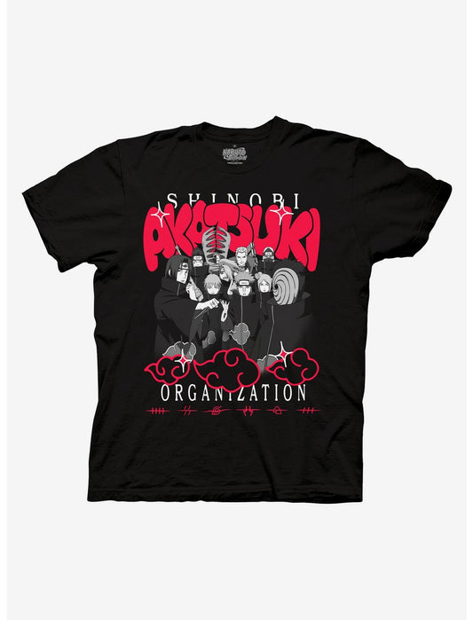 Naruto Shippuden (Akatsuki Bubble Lettering) T-Shirt