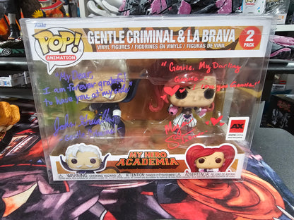 My Hero Academia 2 Pack Gentle Criminal and La Brava AX Exclusive Funko Pop Signed by Both Voice Actors - John Gremillion and Megan Shippman