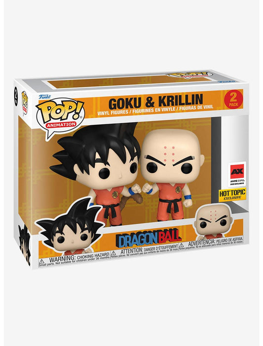 Goku and Krillin Funko Pop Anime Expo and Hot Topic Exclusive