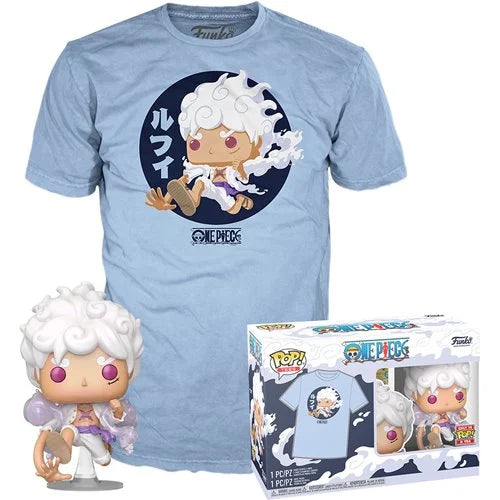 Preorder One Piece Luffy Fifth Gear Funko Pop! Vinyl Figure and Adult Pop! T-Shirt 2-Pack