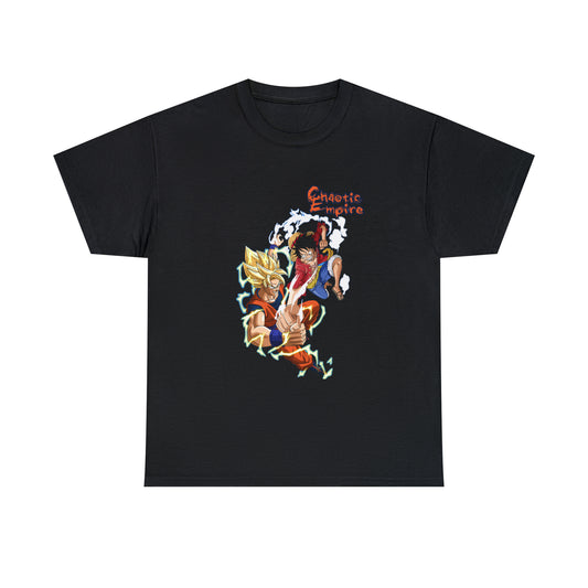 Goku vs Luffy Chaotic Empire Unisex Heavy Cotton Tee