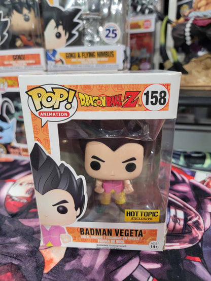 Badman Vegeta Hot Topic Exclusive Damaged Funko Pop 158