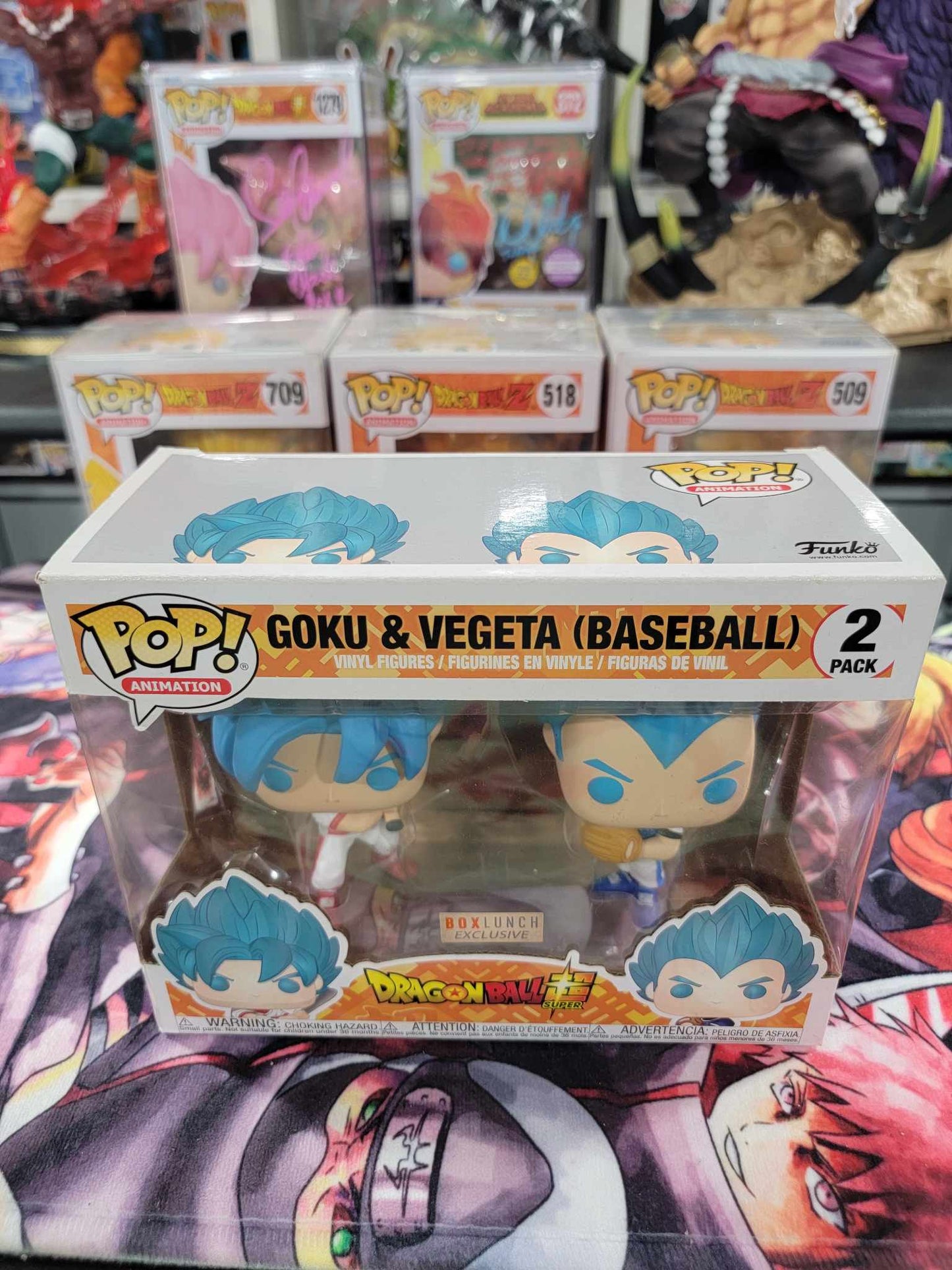 Goku and Vegeta Baseball 2 Pack Boxlunch Exclusive Damaged Funko Pop