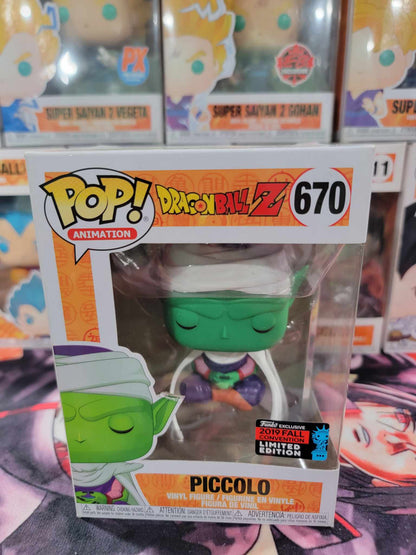 Piccolo Lotus Position Damaged Shared Sticker 2019 NY Con Funko Pop 670