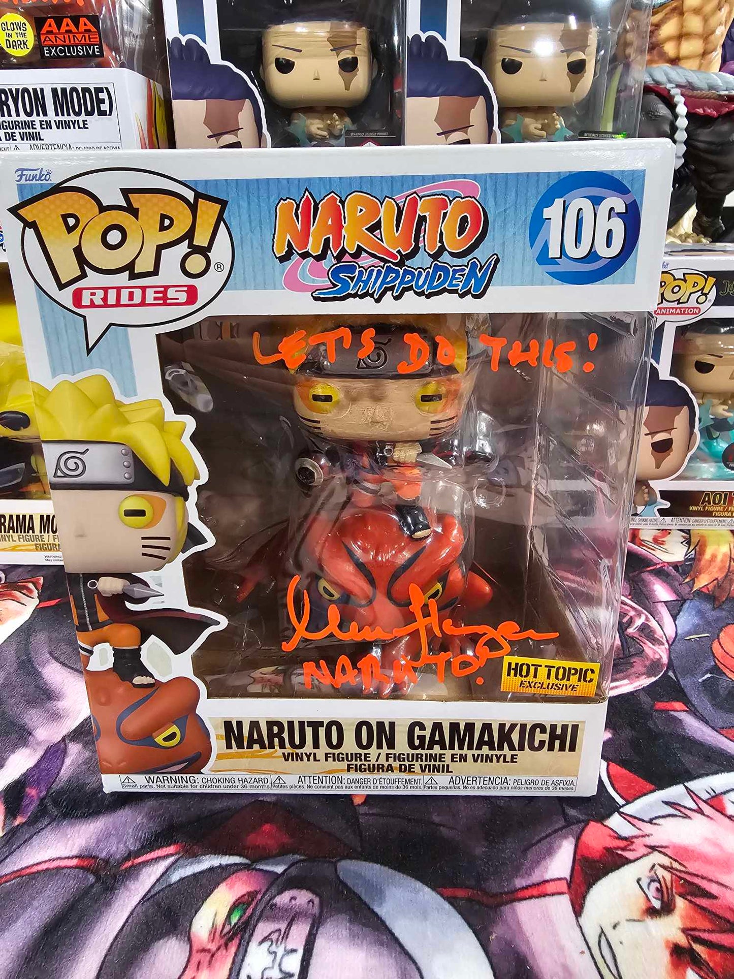 Naruto on Gamakichi Funko Pop Signed by Maile Flanagan with JSA Cert