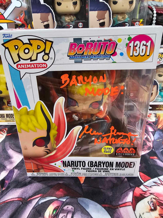 Naruto Baryon Mode Funko Pop Signed by Maile Flanagan with JSA Cert