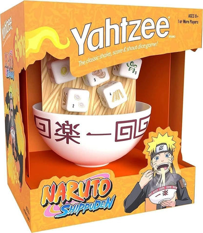 USAOPOLY YAHTZEE: Naruto Shippuden | Collectible Ramen Bowl Dice Cup | Classic Dice Game Based on Anime Show | Great for Family Night | Officially-Licensed