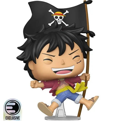Preorder One Piece Monkey D. Luffy with Flag Funko Pop! Vinyl Figure #2214 - Entertainment Earth Exclusive