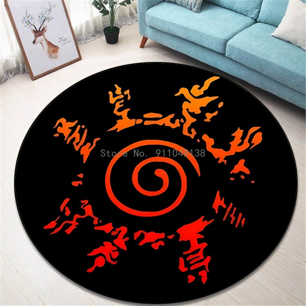 Round Naruto Floor Mats Non-slip Rug