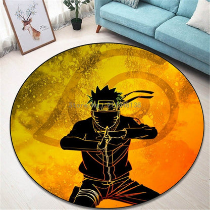 Round Naruto Floor Mats Non-slip Rug