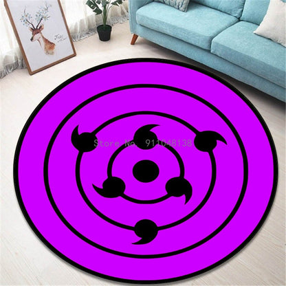 Round Naruto Floor Mats Non-slip Rug