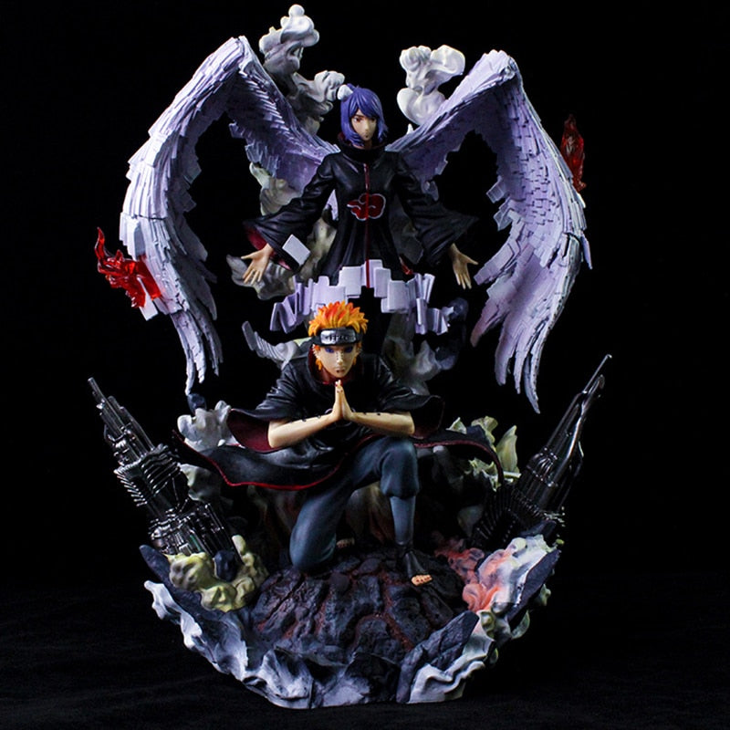 GK Pain And Konan Figure Fetters Peace Akatsuki Scene Statue PVC