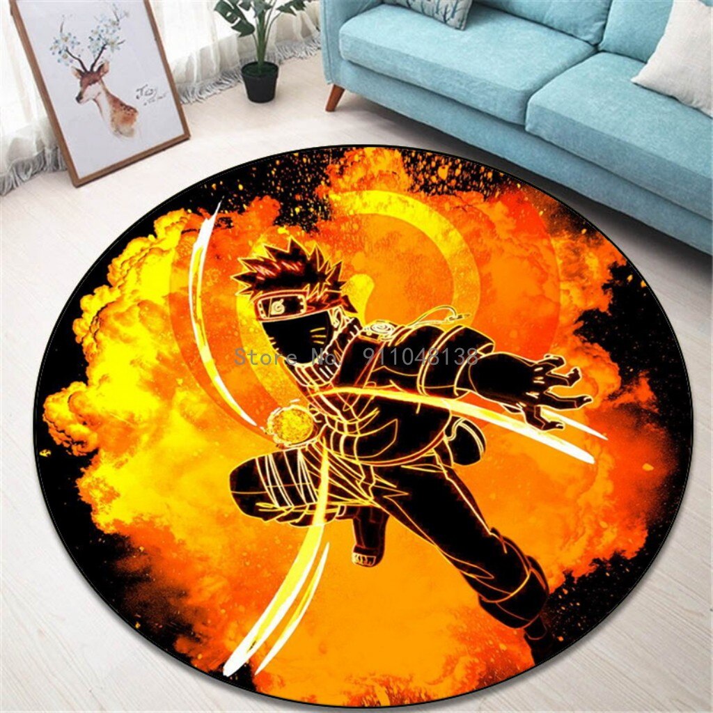 Round Naruto Floor Mats Non-slip Rug