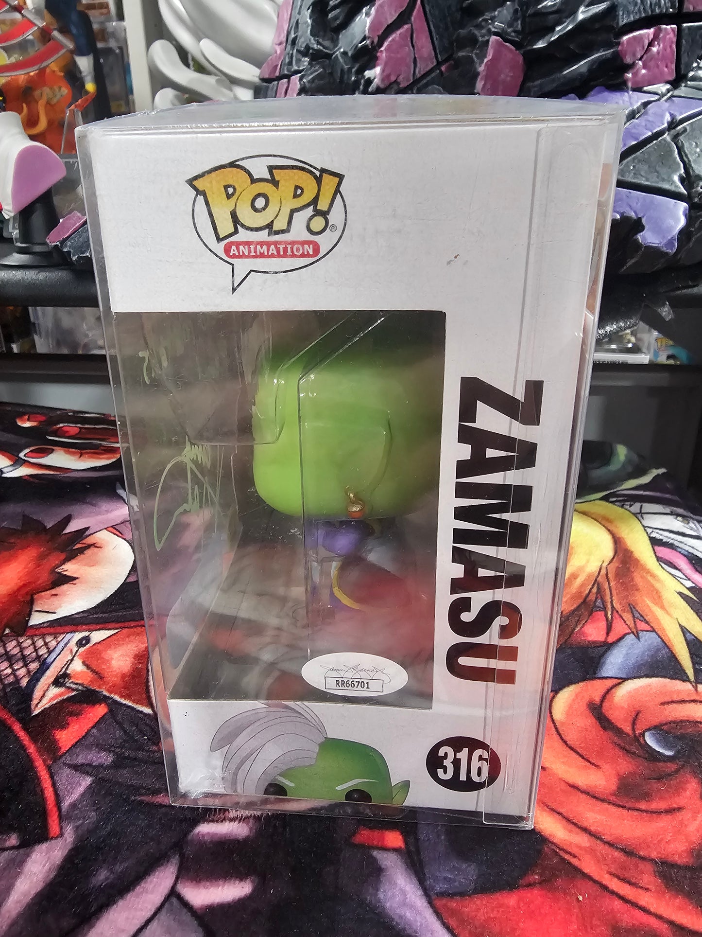 Dragon Ball Super Zamasu Walmart Exclusive GITD Funko Pop Signed by James Marster