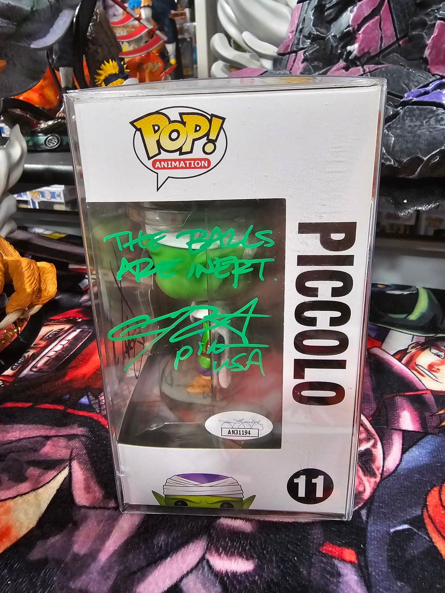 Dragon Ball Z Piccolo Funko Pop Signed by Both Scott McNeil and Chris Sabat