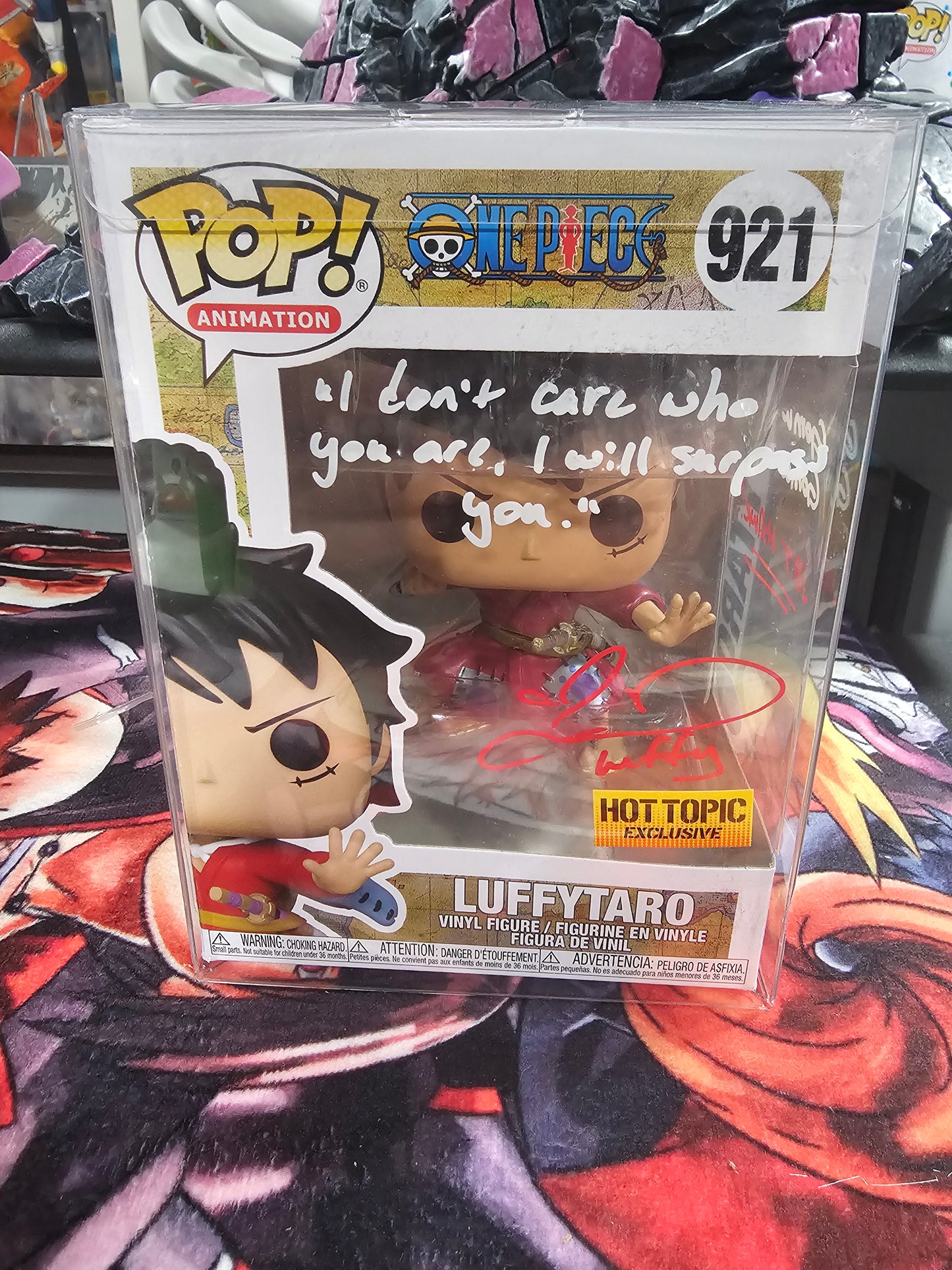 One Piece Luffytaro Hot Topic Exclusive Funko Pop Signed by Colleen Clickenbeard