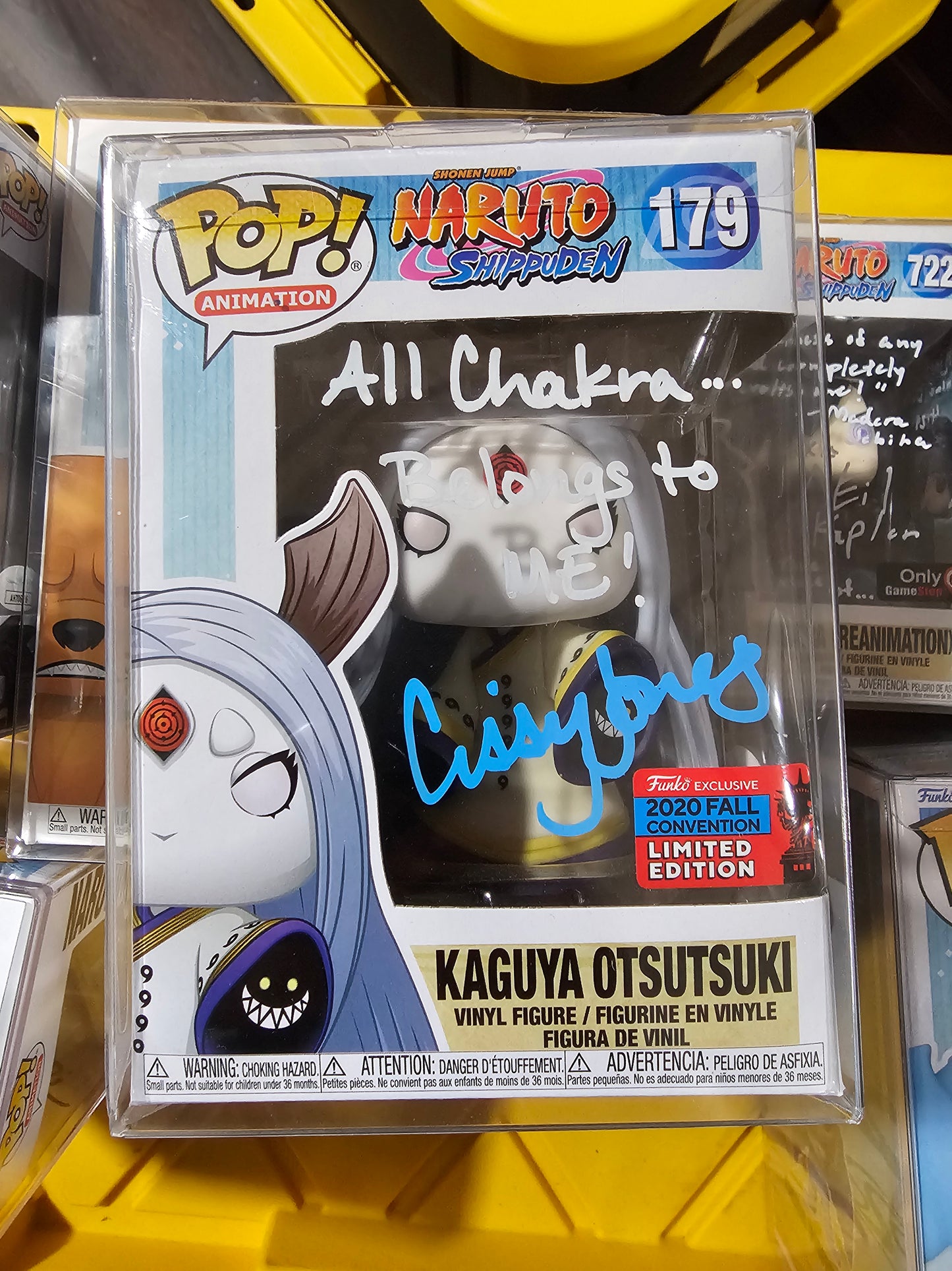 Naruto Shippuden Kaguya Otsutsuki 2020 Fall Convention Shared Funko Pop Signed by Cissy Jones