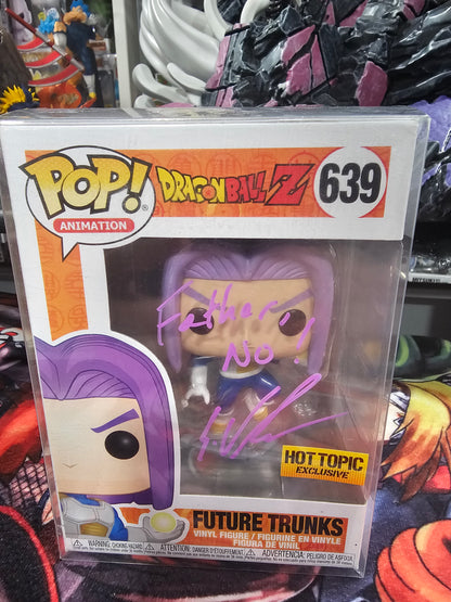 Dragon Ball Z Future Trunks Hot Topic Funko Pop Signed by Eric Vale