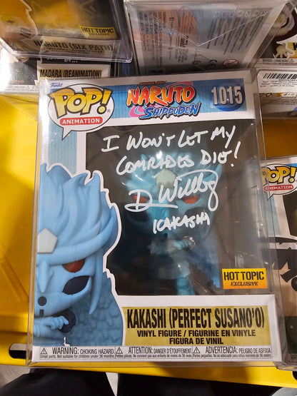 Naruto Shippuden Kakashi Perfect Susano'o Hot Topic Exclusive Funko Pop Signed by Dave Wittenburg