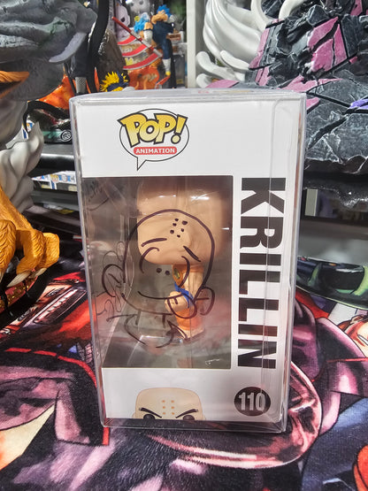 Dragon Ball Z Krillin Funko Pop Signed by Sonny Strait