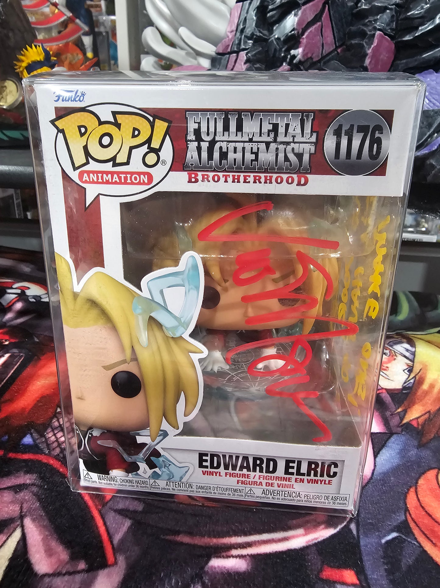 Fullmetal Alchemist Brotherhood Edward Elric Funko Pop Signed by Vic Mignogna