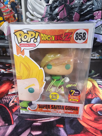 Dragon Ball Z Super Saiyan Gohan GITD 7BAP Funko Pop Signed by Kyle Hebert