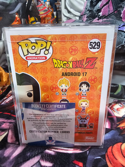 Dragon Ball Z Android 17 Funko Pop Signed by Chuck Huber