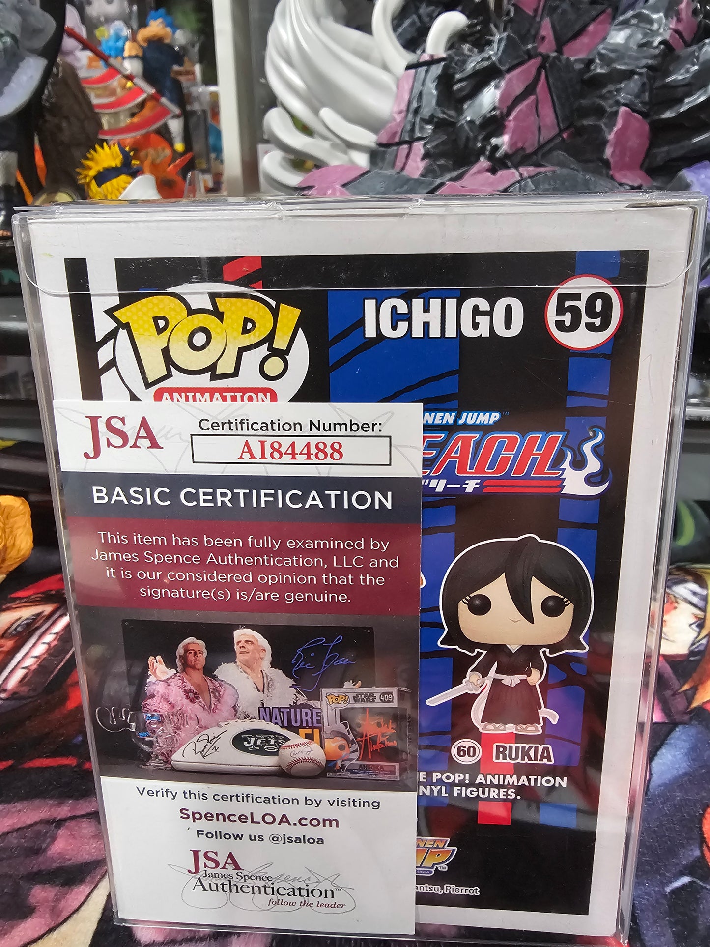 Bleach Pre Release Hot Topic Ichigo Funko Pop Signed by Johnny Bosch