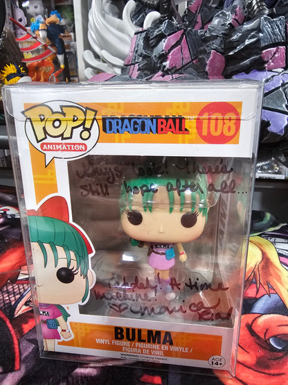 Dragon Ball Bulma Funko Pop Signed by Tiffany Vollmer