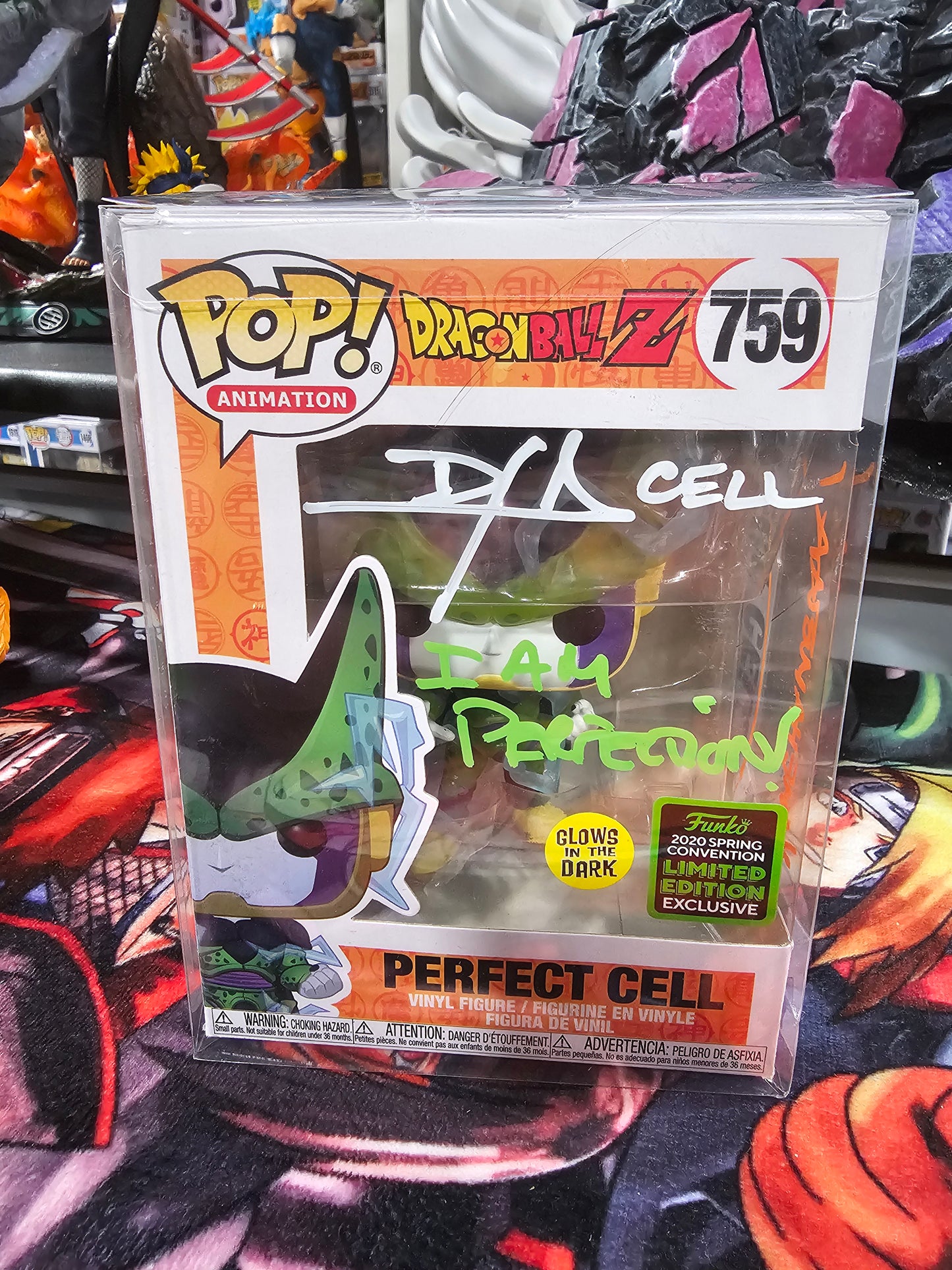 Dragon Ball Z Perfect Cell Shared Spring Collection 2020, GITD
Funko Pop Signed by Dameon Clark
