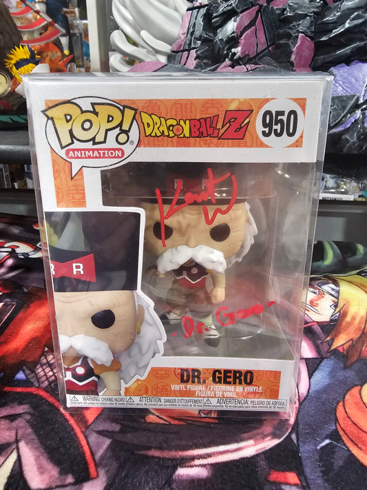 Dragon Ball Z Dr. Gero Funko Pop Signed by Kent Williams