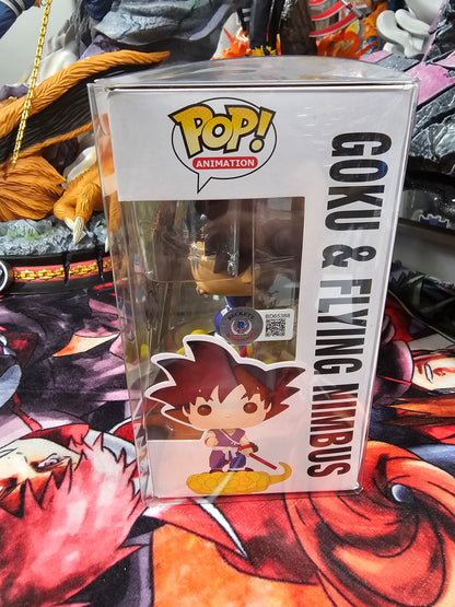 Dragon Ball Bulma and Goku with Flying Nimbus Funko Pop Signed by Both Stephanie Nadolny and Monica Rial