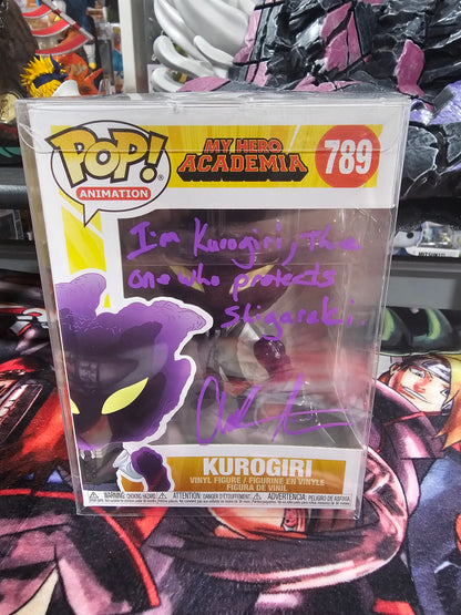 My Hero Academia Kurogiri Funko Pop Signed by Chuck Huber