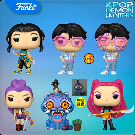 K-Pop Demon Hunter Funko Pop Set with Chase