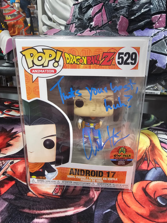 Dragon Ball Z Android 17 Funko Pop Signed by Chuck Huber