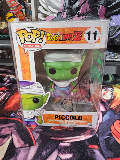 Dragon Ball Z Piccolo Funko Pop Signed by Both Scott McNeil and Chris Sabat