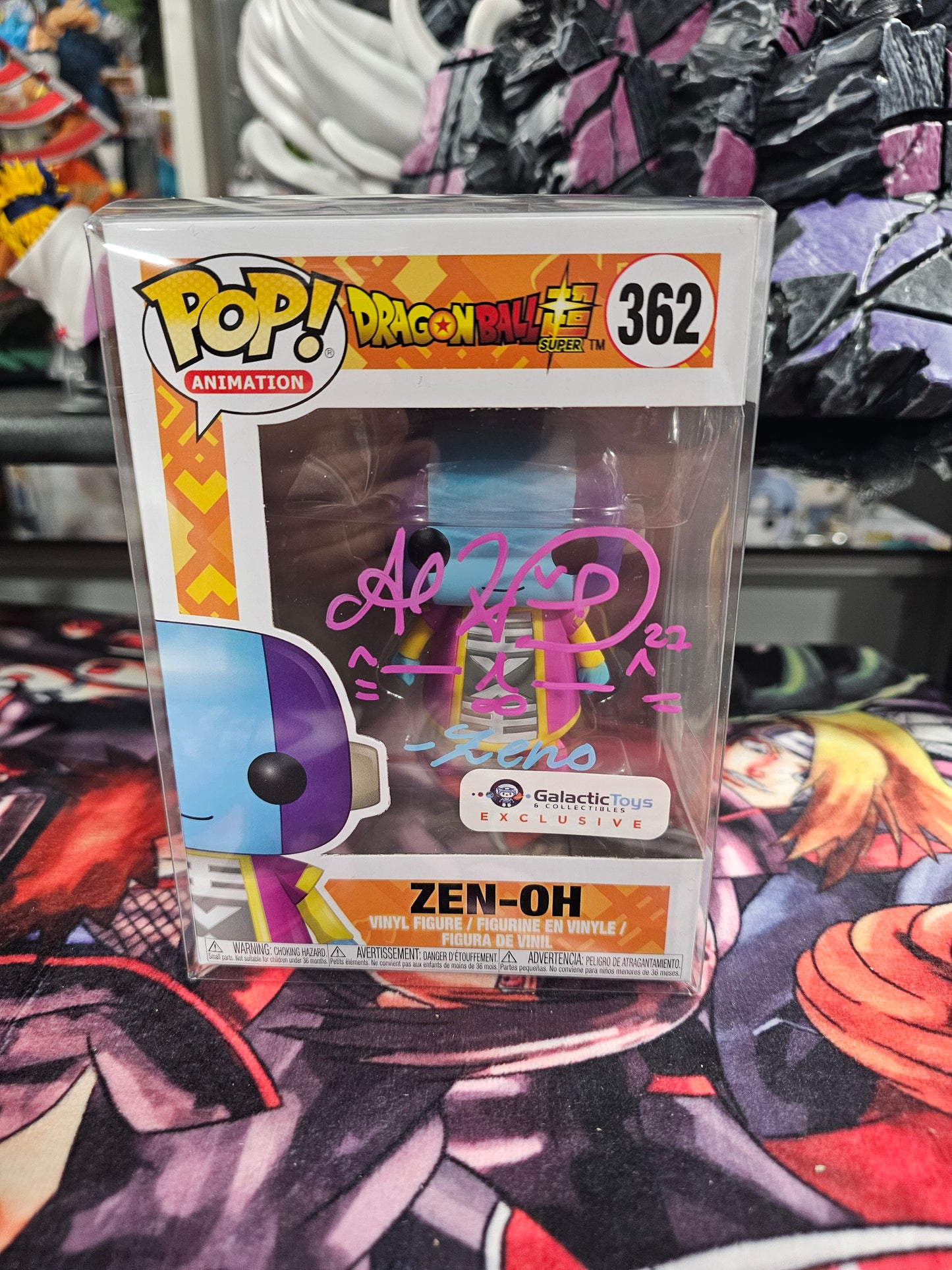 Dragon Ball Super Zen-Oh Galactic Toys 7BAP Funko Pop Signed by Sarah Wiedenheft