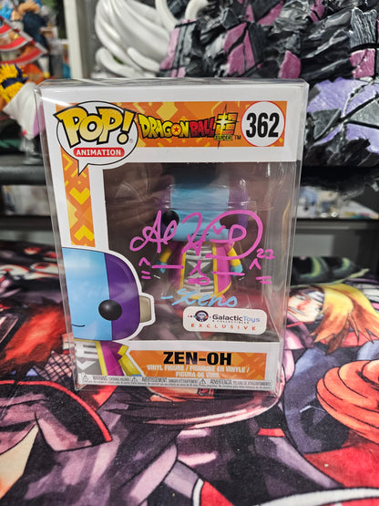 Dragon Ball Super Zen-Oh Galactic Toys 7BAP Funko Pop Signed by Sarah Wiedenheft