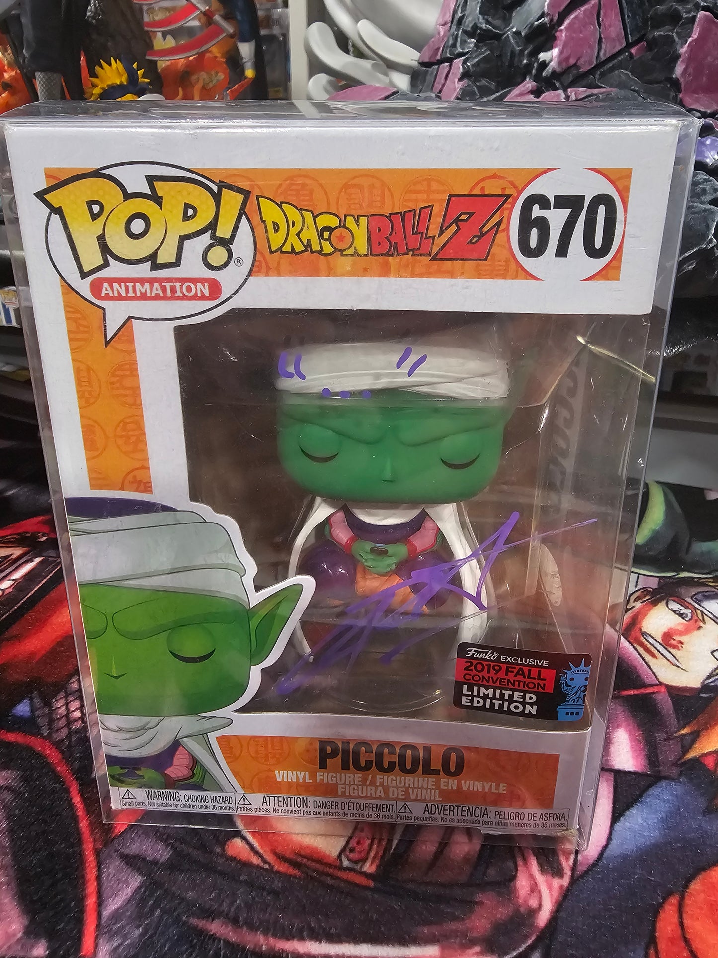 Dragon Ball Z Piccolo NYCC Shared Funko Pop Signed by Chris Sabat