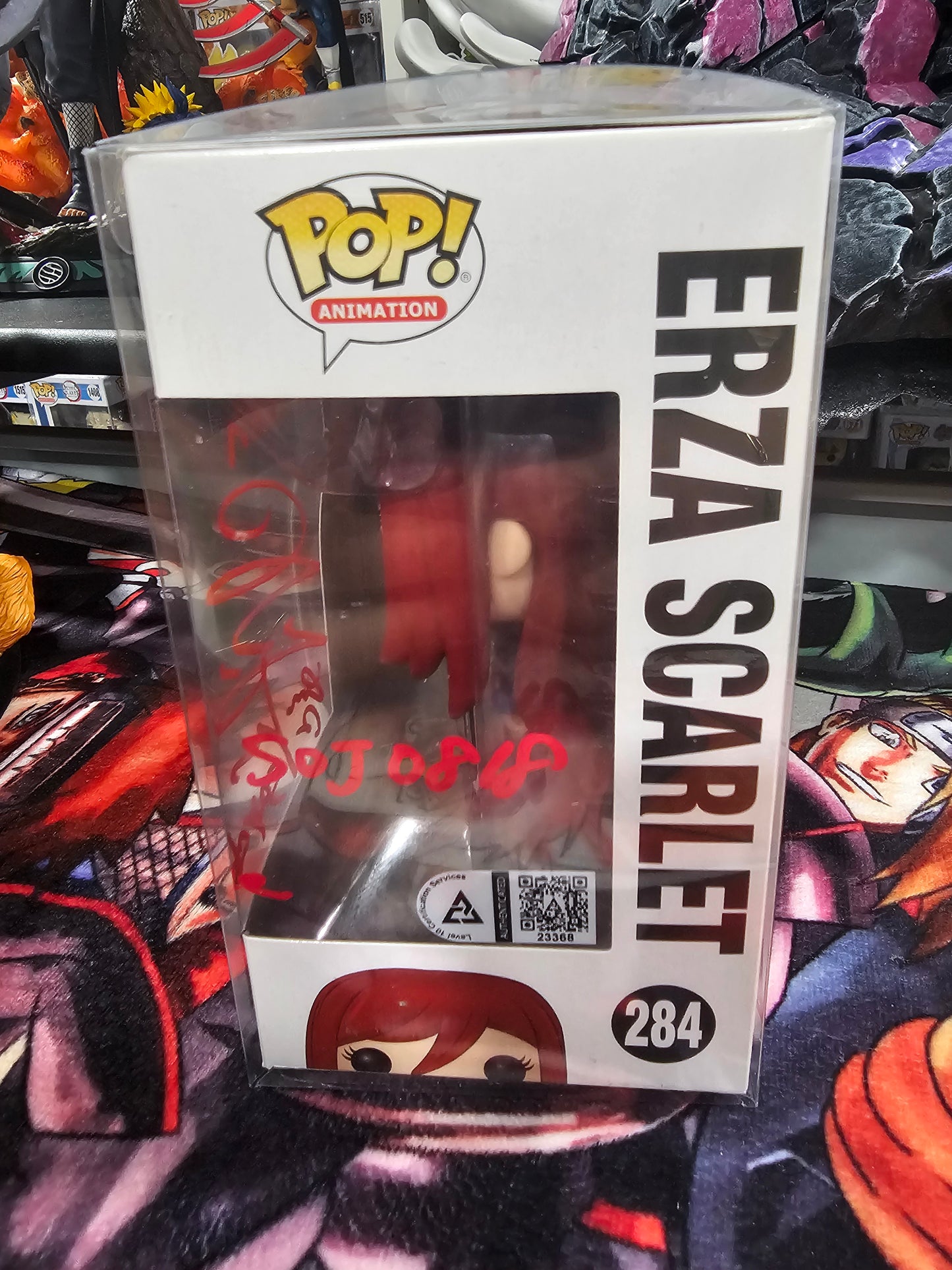 Fairy Tail Erza Scarlet Funko Pop Signed by JVA Sayaka Ohara