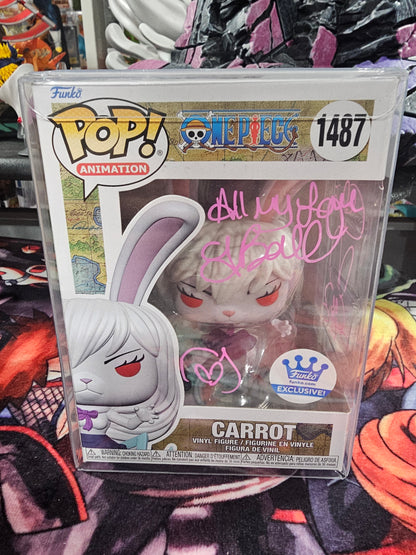 One Piece Carrot Funko Shop Exclusive Funko Pop Signed by Tia Ballard (Pink)