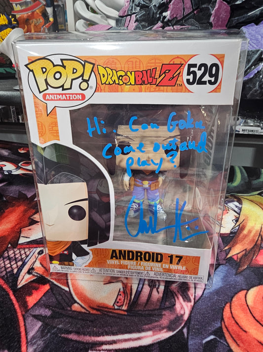 Dragon Ball Z Android 17 Funko Pop Signed by Chuck Huber