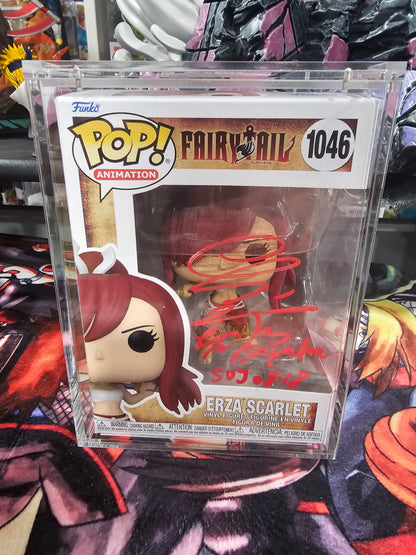 Fairy Tail Erza Scarlet Funko Pop Signed by JVA Sayaka Ohara