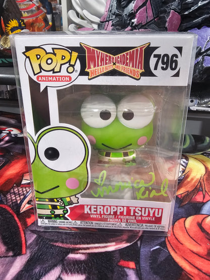 My Hero Academia x Hello Kitty and Friends Keroppi Tsuyu Funko Pop Signed by Monica Rial