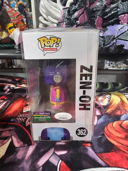 Dragon Ball Super Zen-Oh Galactic Toys 7BAP Funko Pop Signed by Sarah Wiedenheft
