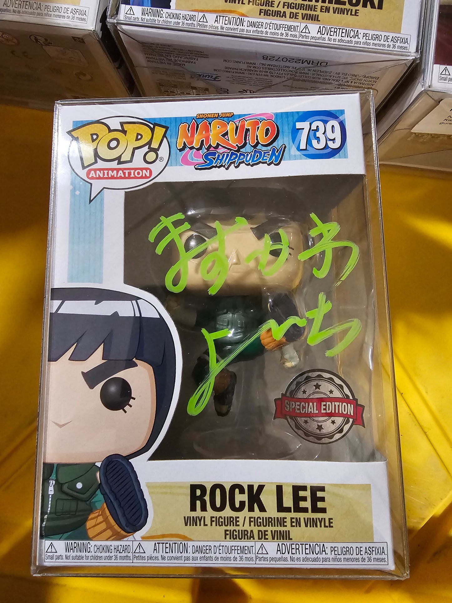 Naruto Shippuden Rock Lee Funko Pop Signed by JVA Yoichi Masukawa