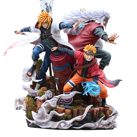 Naruto Shippuden Namikaze Minato, Jiraiya, and Naruto 41cm Statue